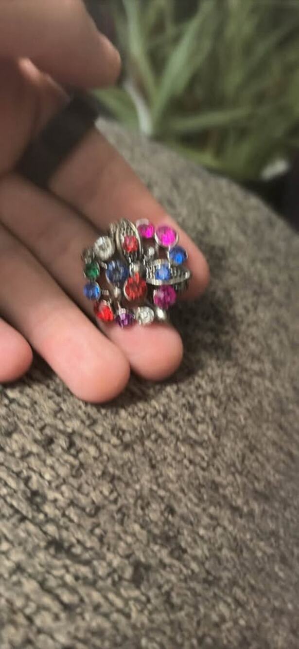Vintage Multi-Color Rhinestone Cocktail Ring
